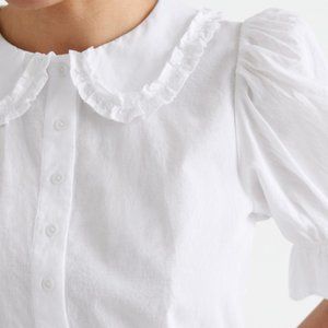 &Other Stories Ruffle Collar Puff Sleeve Blouse